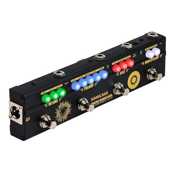 SONICAKE SONICAKE Bass Effects Pedals: Multi-Effect Preamp, Compressor, Boost & Fuzz with FX Loop