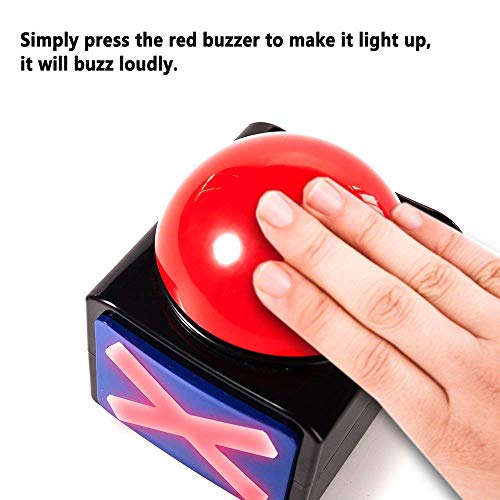 DAFEN Game Answer Buzzer Set of 2 with Sound and Light for Trivia Quiz and Talent Games Ideal for Kids and Adults - View 3 of 6