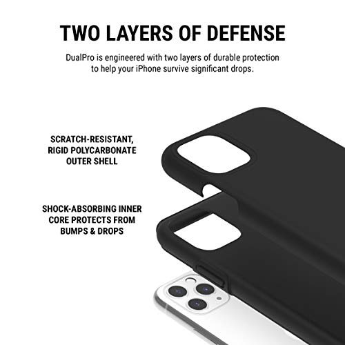 Incipio Incipio DualPro Dual Layer Case for iPhone 11 Pro Max Flexible Shock Absorbing Drop Protection Black - View 4 of 8