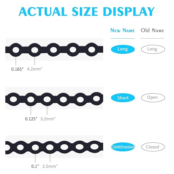 ANNWAH ANNWAH Colorful Orthodontic Braces Rubber Chains for Effective Dental Treatment Long Blue 15 Power Chains - View 6 of 6