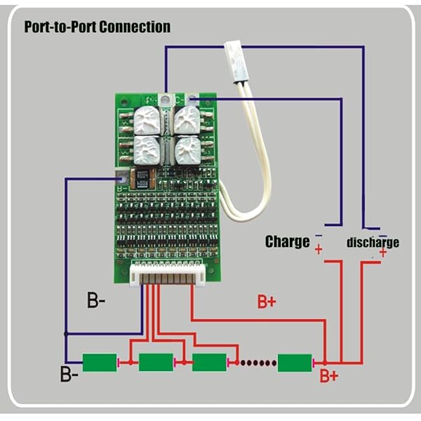 KOOBOOK KOOBOOK 10S 30A 36V Li-ion 18650 Battery Protection BMS PCB Board with Balance Function for Motorcycle and Scooter - View 3 of 6