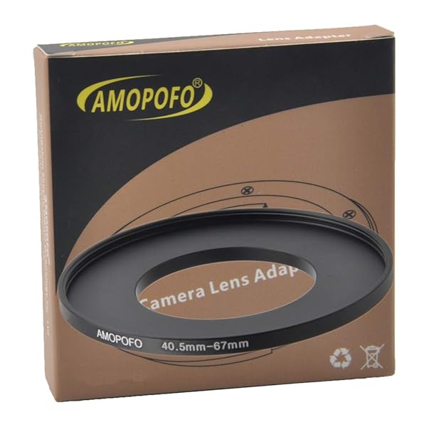 Amopofo 40.5 to 67mm Metal Step Up Ring Adapter for Canon, Nikon, Sony & Fuji - CNC Machined Aluminum for Filters - View 2 of 5