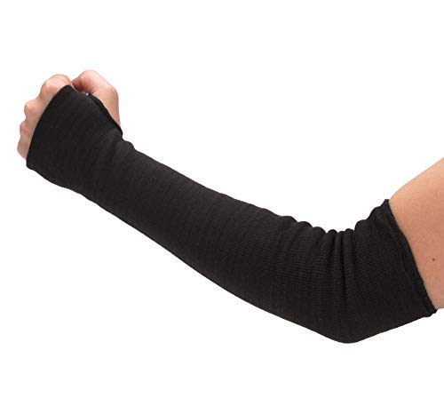 MAGID MAGID Cut Resistant Arm Sleeves 100% Kevlar 22 Inch Double Layered Cut Level 4 Fire Resistant Black 1 Pair - View 4 of 5