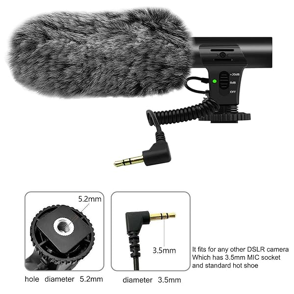 tikysky Tikysky M-1 Video Microphone: Best Shotgun Mic for DSLR Interviews - Compatible with Canon, Nikon, Sony, Fuji - View 2 of 7