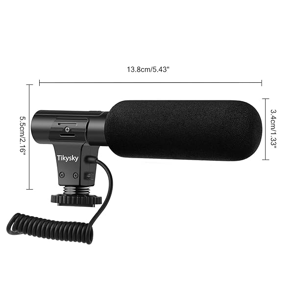 tikysky Tikysky M-1 Video Microphone: Best Shotgun Mic for DSLR Interviews - Compatible with Canon, Nikon, Sony, Fuji - View 5 of 7