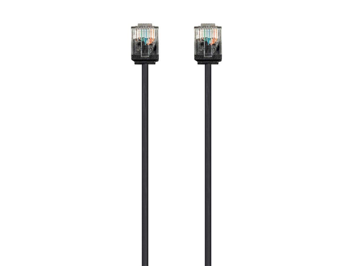 Monoprice Monoprice Cat6 50ft Black Patch Cable UTP 32AWG 550MHz Pure Copper Snagless RJ45 Micro SlimRun Ethernet Cable - View 2 of 4