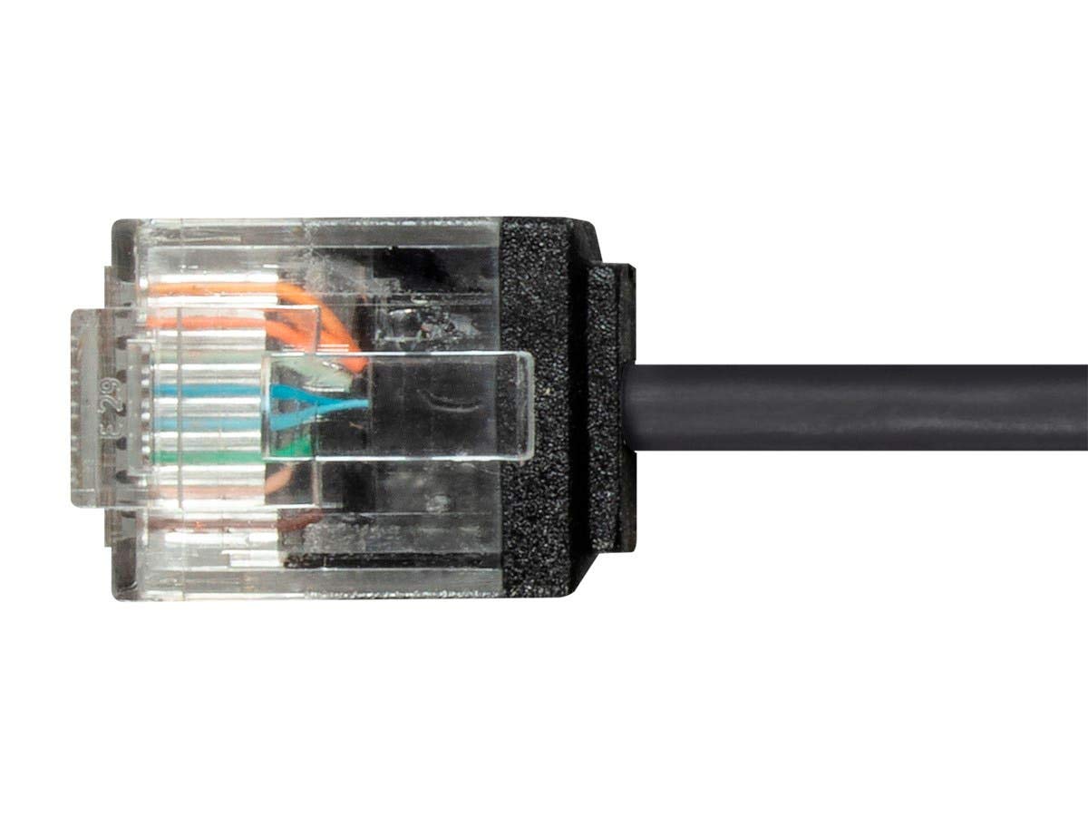 Monoprice Monoprice Cat6 50ft Black Patch Cable UTP 32AWG 550MHz Pure Copper Snagless RJ45 Micro SlimRun Ethernet Cable - View 4 of 4