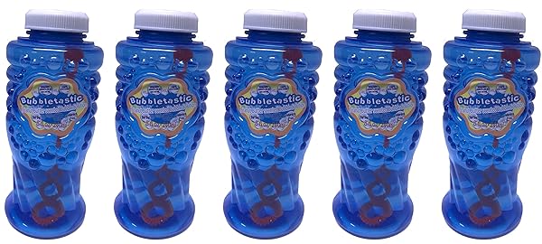 Bubbletastic Peanut Butter Scented Bubbles for Dogs and Kids Non Toxic Tear Free Safe 5 Pack