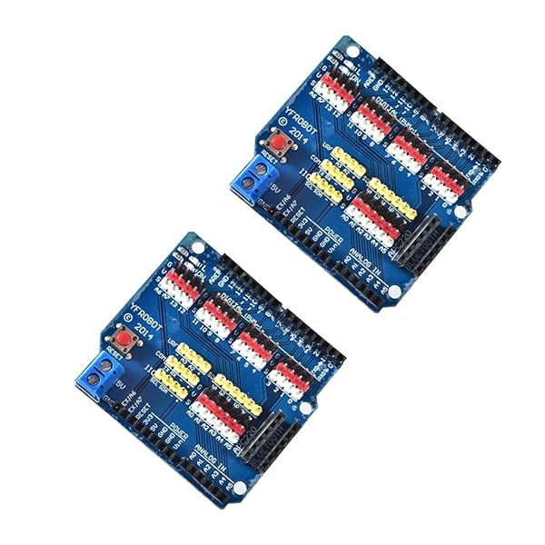 Comimark Comimark 2Pcs V5 Sensor Shield Expansion Board for Arduino UNO R3 V5.0 Electric Module