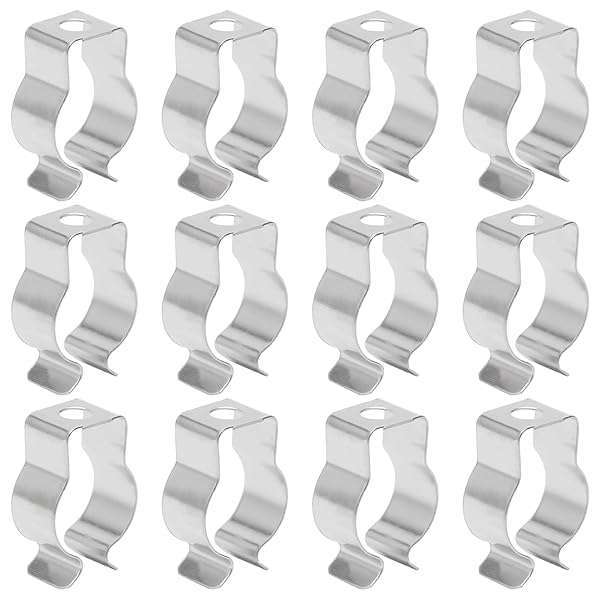 Othmro 100Pcs Othmro Steel Pipe Clamps - T5 U Clips for LED Bulbs & Fluorescent Tube Mounting Accessories