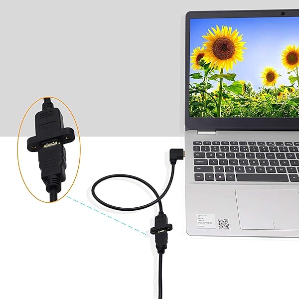 Qaoquda Qaoquda High Speed HDMI Extension Cable 3.3FT Male to Female Panel Mount 4K Support for Blu Ray Player 3D TV Roku Xbox360 Black - View 5 of 5