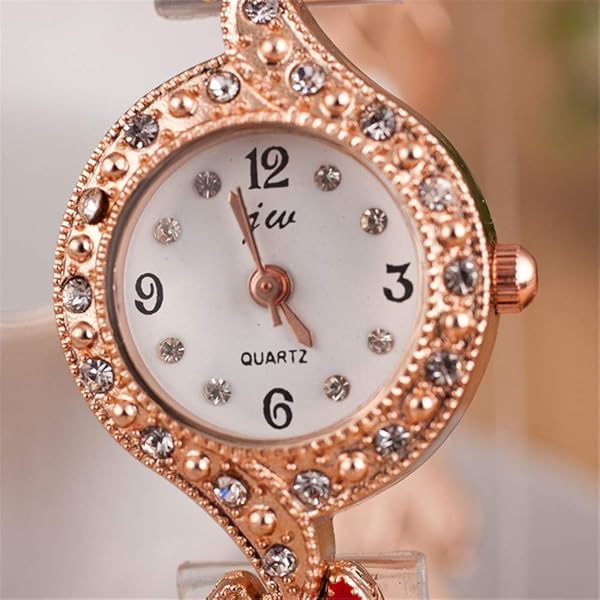 Weicam Weicam 5 Pcs Women's Elegant Crystal Bangle Bracelet Leaf Analog Quartz Wrist Watches - View 6 of 9