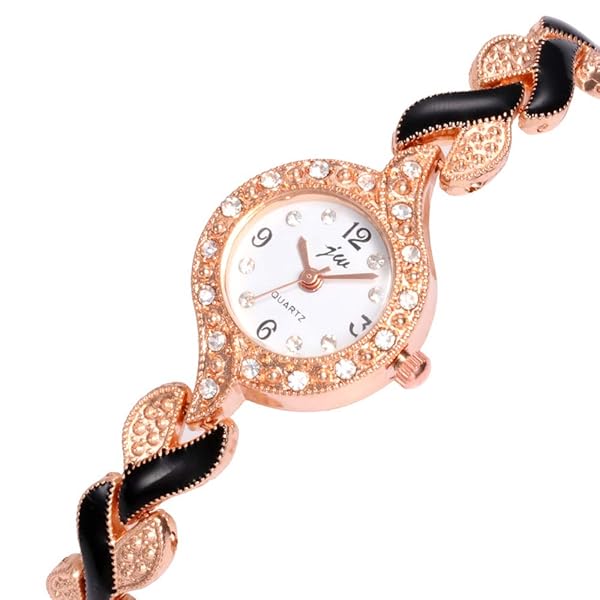 Weicam Weicam 5 Pcs Women's Elegant Crystal Bangle Bracelet Leaf Analog Quartz Wrist Watches - View 9 of 9