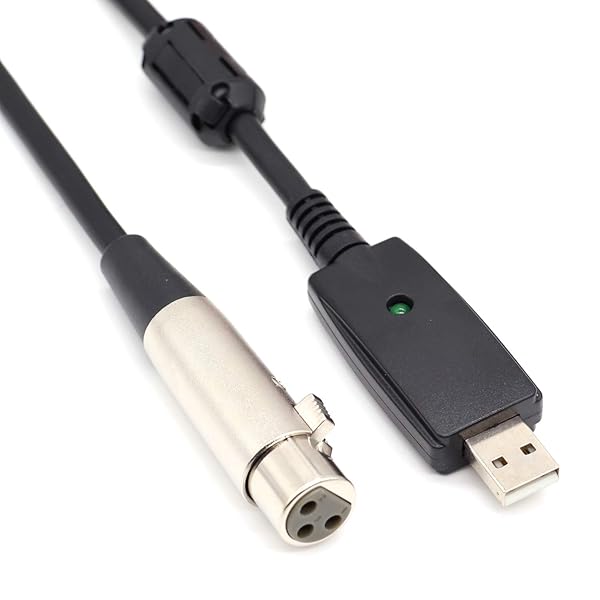 SiYear USB to XLR Female 3 Pin Cable 10FT Studio Audio Connector for Microphones Instruments Recording Karaoke Singing