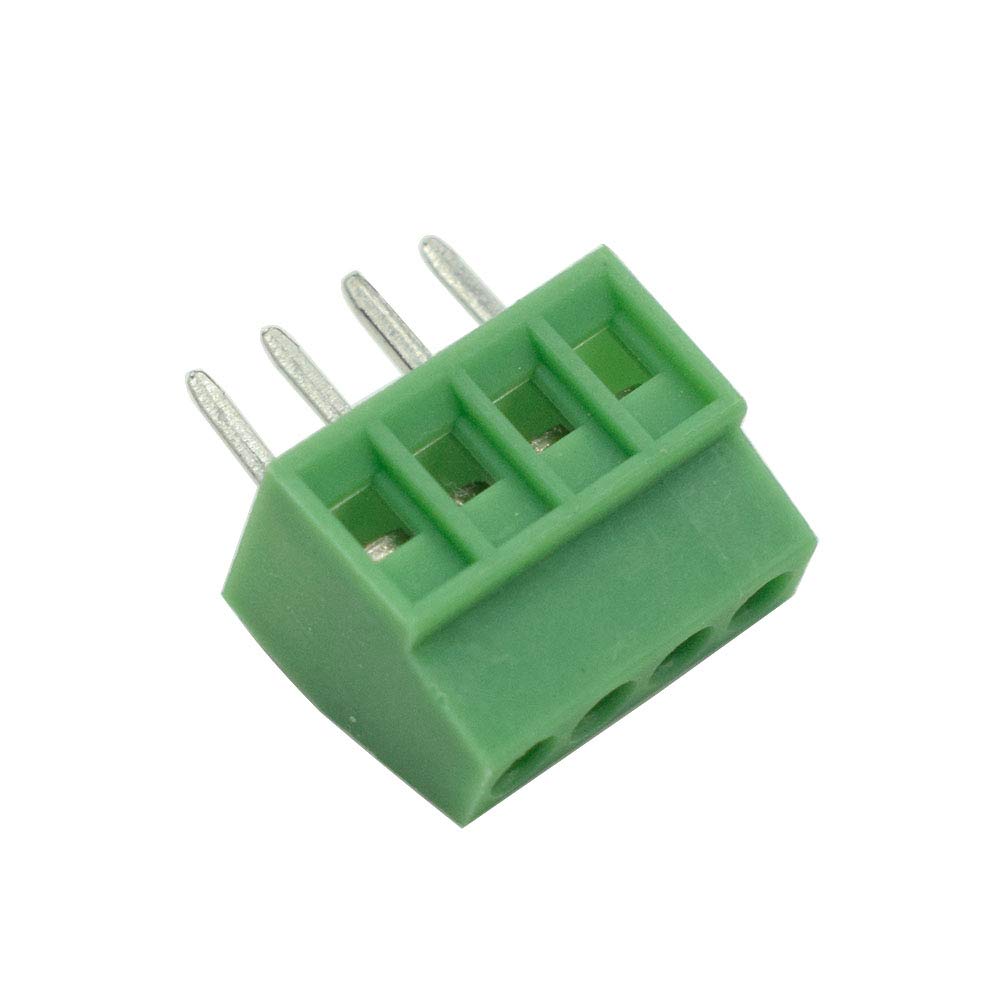 Hxchen 4 Pin 2.54mm Pitch 150V 6A PCB Mount Screw Terminal Block Connector 20 Pcs - View 2 of 3