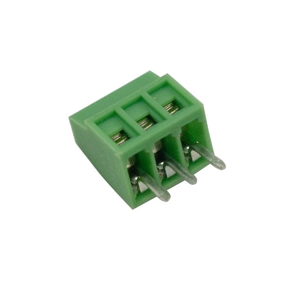Hxchen Hxchen 3 Pin 2.54mm Pitch 150V 6A PCB Mount Screw Terminal Block Connector Pack of 20 - View 2 of 3