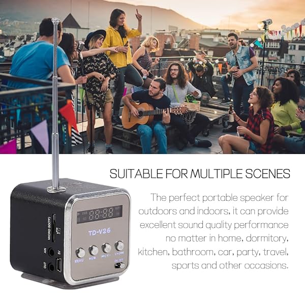 Wytino Portable Mini Speaker Music Player with FM Radio Stereo Support for Card and U Disk Black - View 3 of 10