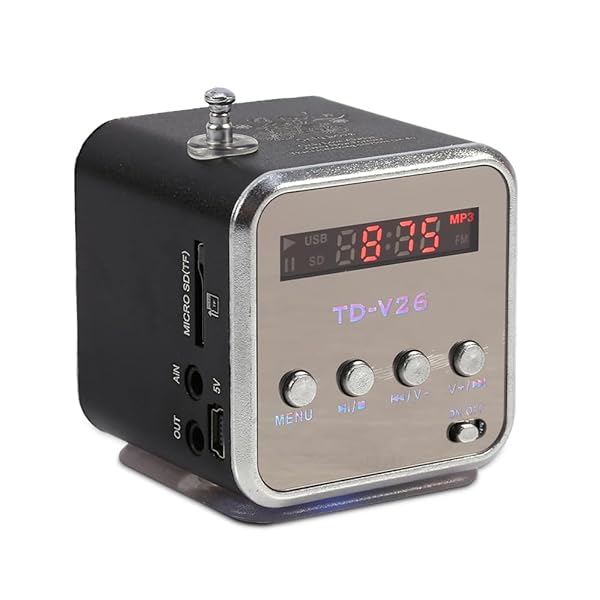 Wytino Portable Mini Speaker Music Player with FM Radio Stereo Support for Card and U Disk Black - View 2 of 10