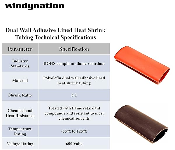 WindyNation 5 Pack 2/0 AWG Butt Splice Connectors Pure Copper Tin Coated Marine Grade Uninsulated by WindyNation - View 3 of 3