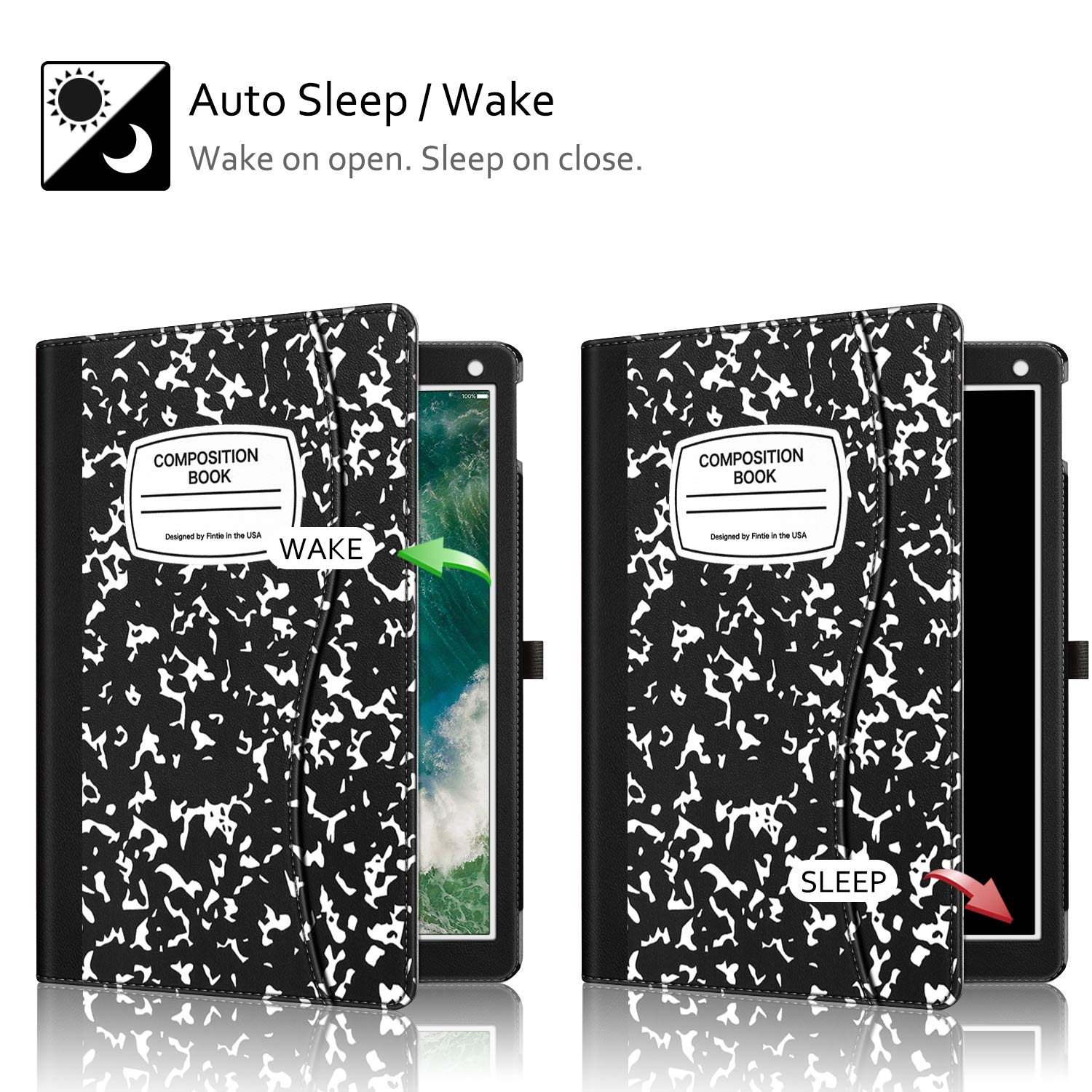 Fintie Multi-Angle Case for 2017 2015 iPad Pro 12.9 inch Old Model with Corner Protection Folio Stand Cover Pencil Holder Auto Wake Sleep - View 3 of 9