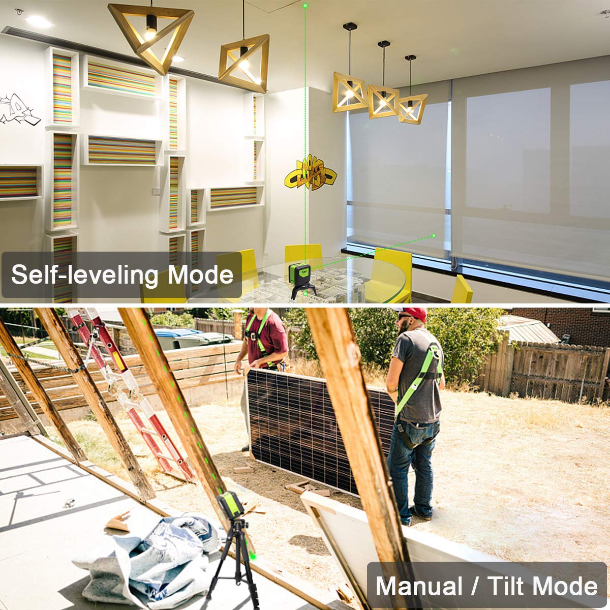 Huepar Huepar 9300G Laser Plumb Leveler Tool Self-Leveling Green Plumb Bob for Soldering 197Ft Range Battery Included - View 4 of 9