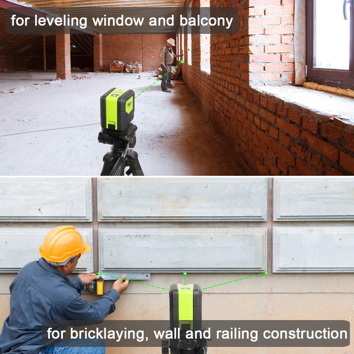 Huepar Huepar 9300G Laser Plumb Leveler Tool Self-Leveling Green Plumb Bob for Soldering 197Ft Range Battery Included - View 6 of 9