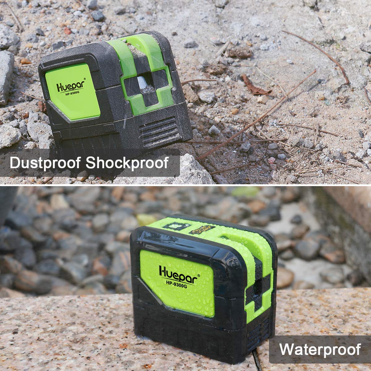 Huepar Huepar 9300G Laser Plumb Leveler Tool Self-Leveling Green Plumb Bob for Soldering 197Ft Range Battery Included - View 9 of 9