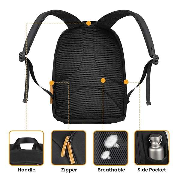 TARION "Waterproof TARION Camera Backpack - Large Capacity DSLR Bag with 15" Laptop Compartment & Rain Cover for Photographers" - View 6 of 10