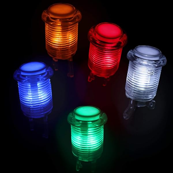 SJ@JX SJ JX 2 Player Arcade Game Stick DIY Kit with LED Buttons and Joystick USB Encoder for PC MAME Raspberry Pi Color Mix - View 7 of 8