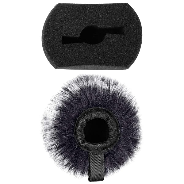 ChromLives ChromLives Windscreen Microphone Wind Muff Foam Wind Screen Cover for Zoom H5 H6 Portable Recorder Furry Foam 2Pack - View 3 of 7