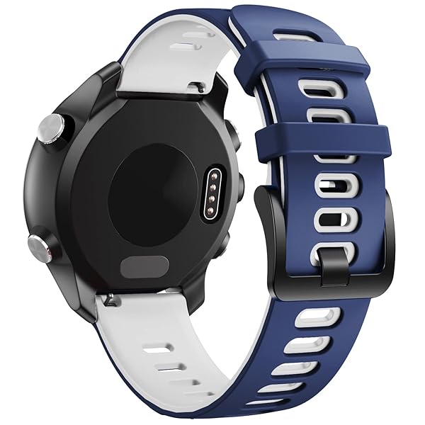 NotoCity 20mm Silicone Replacement Bands for Vivoactive 5 3 Galaxy Watch 4 5 Active 2 Forerunner 245 645 Smartwatch Blue White