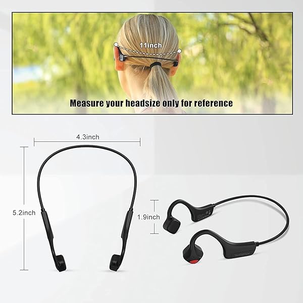 YouthWhisper Lightweight Bone Conduction Headphones: Wireless Open-Ear Sports Earphones for Running & Hiking - View 7 of 9