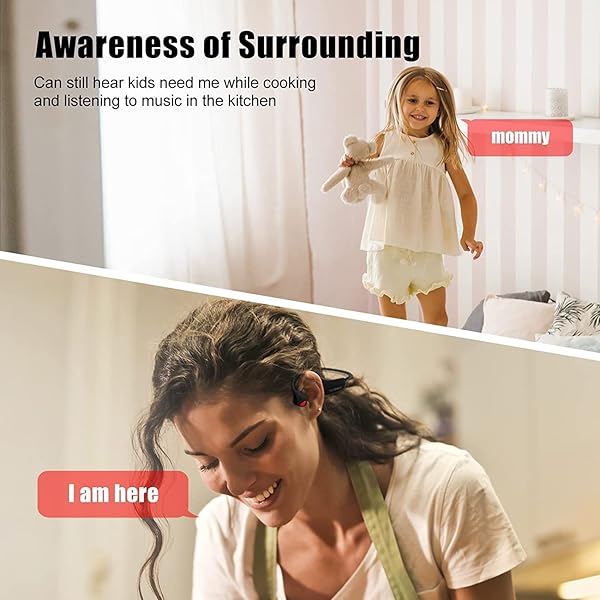 YouthWhisper Lightweight Bone Conduction Headphones: Wireless Open-Ear Sports Earphones for Running & Hiking - View 8 of 9