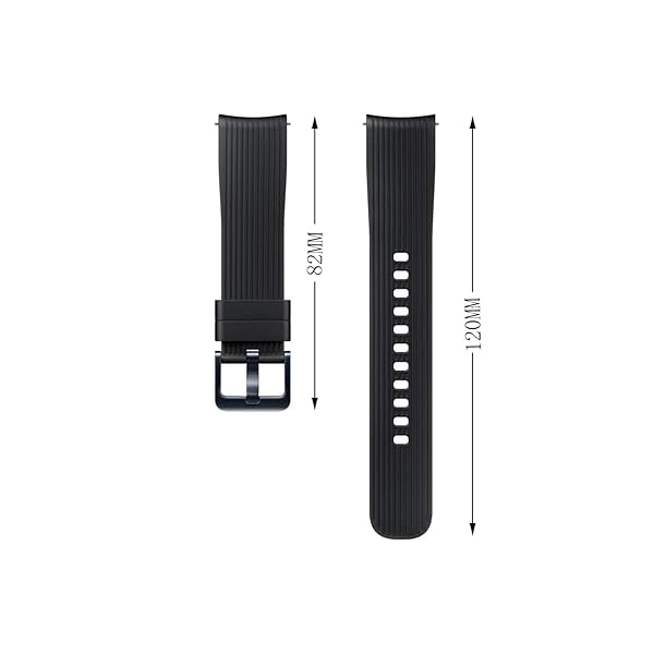 FanTEK FanTEK Silicone Sport Band for Galaxy Watch 3 42mm Active 2 Gear S2 Classic 20mm Quick Release Replacement Strap Black - View 2 of 5