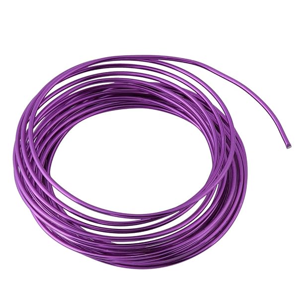 Hztyyier Hztyyier 200 Inch Anodized Aluminum Bonsai Training Wire 5m Roll 2mm Gauge Available in Purple Bronze Red Anti Rust and Durable