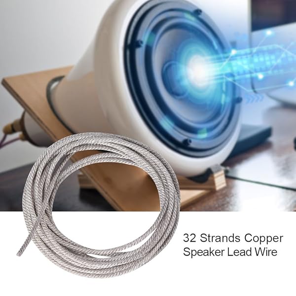 Zerone Zer One 32 Strands Silver Plated Speaker Wire High Temperature Resistant Twisted Copper Subwoofer Cable Repair 2M - View 2 of 8