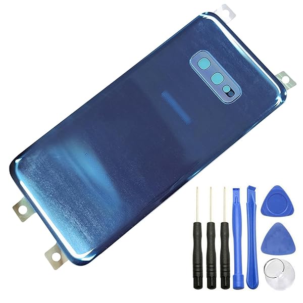 ubrokeifixit Ubrokeifixit Galaxy S10e Rear Back Glass Door Cover Replacement for Samsung Galaxy S10e 5.8 Inch Blue Camera Glass Lens