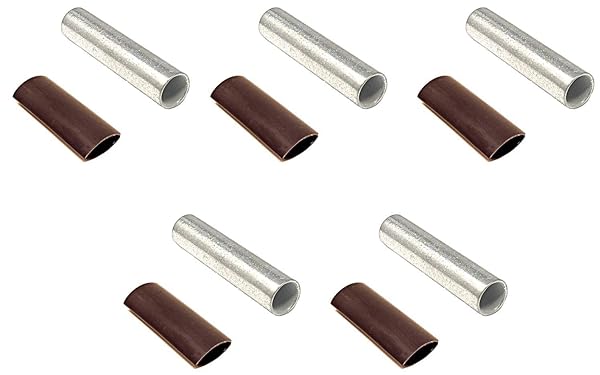 WindyNation 5 Pack 4/0 AWG Butt Splice Connectors Pure Copper Tin Coated Marine Grade Uninsulated by WindyNation