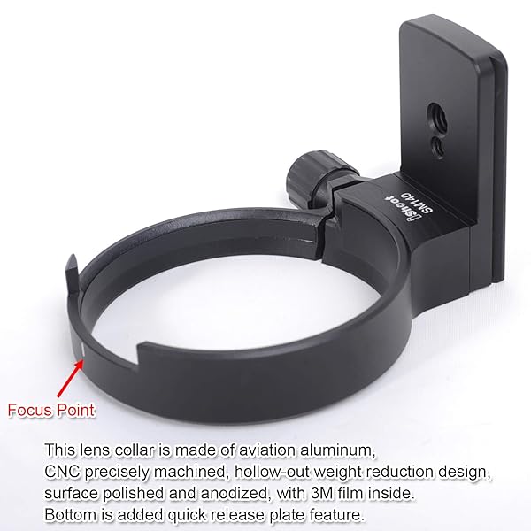 iShoot iShoot Tripod Mount Ring for Sigma 100-400mm Lens - Quick Release Plate Compatible with ARCA-Swiss & Kirk - View 4 of 10