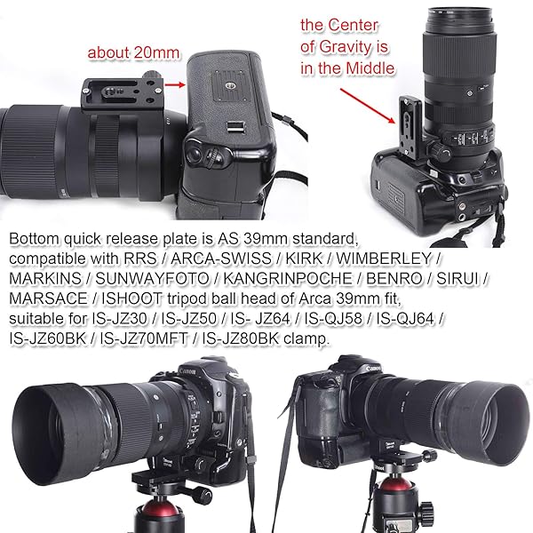 iShoot iShoot Tripod Mount Ring for Sigma 100-400mm Lens - Quick Release Plate Compatible with ARCA-Swiss & Kirk - View 9 of 10