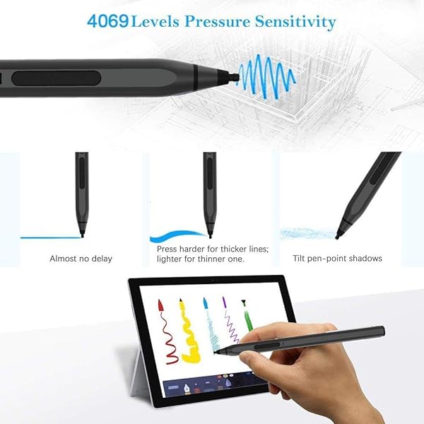 BoxWave BoxWave Stylus Pen for HP Pavilion x360 14 inch ActiveStudio Electronic Stylus with Ultra Fine Tip Jet Black - View 5 of 8