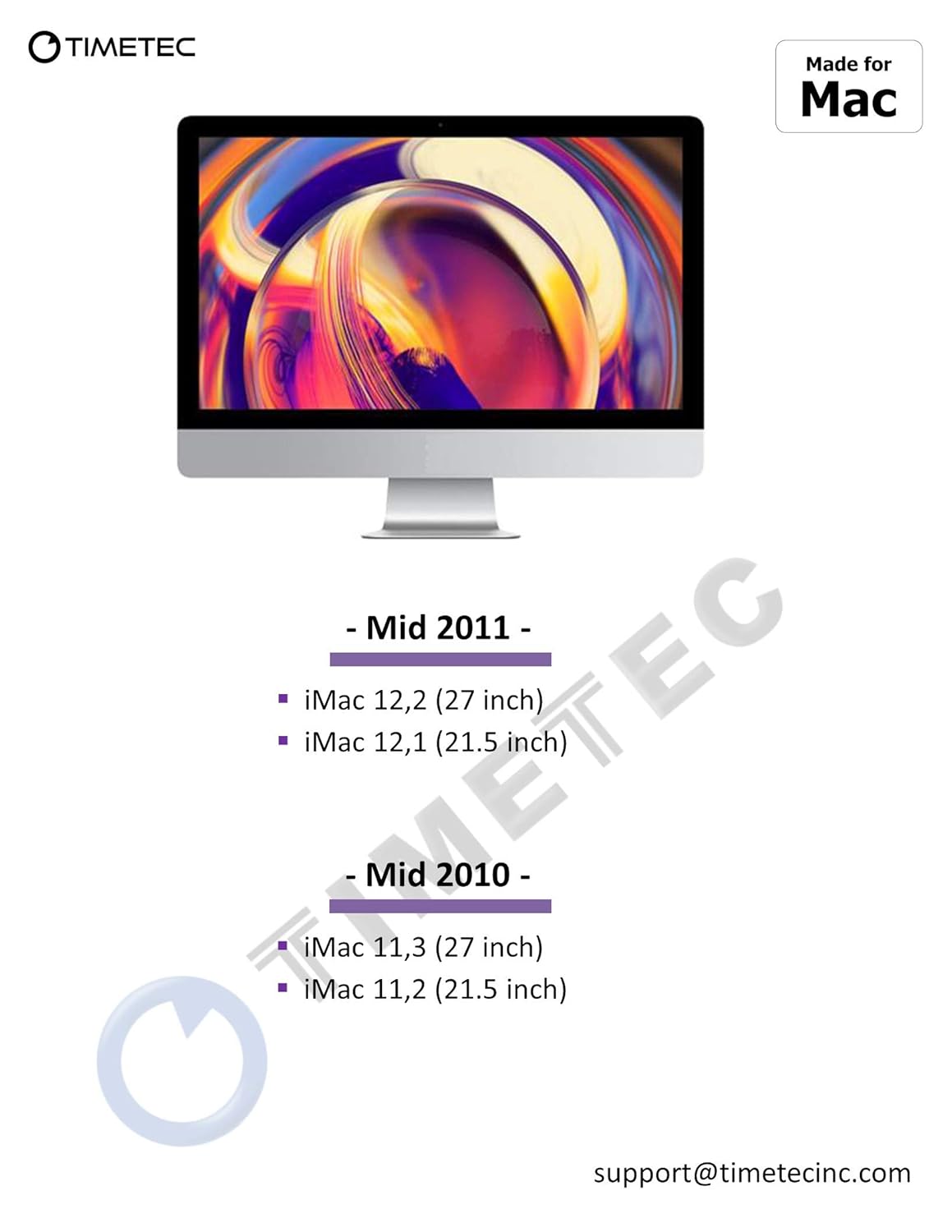 Timetec Timetec 16GB RAM Upgrade for iMac 2010 2011 DDR3 1333MHz PC3-10600 SODIMM Memory Module Compatible with iMac 11.3 12.1 12.2 - View 3 of 7