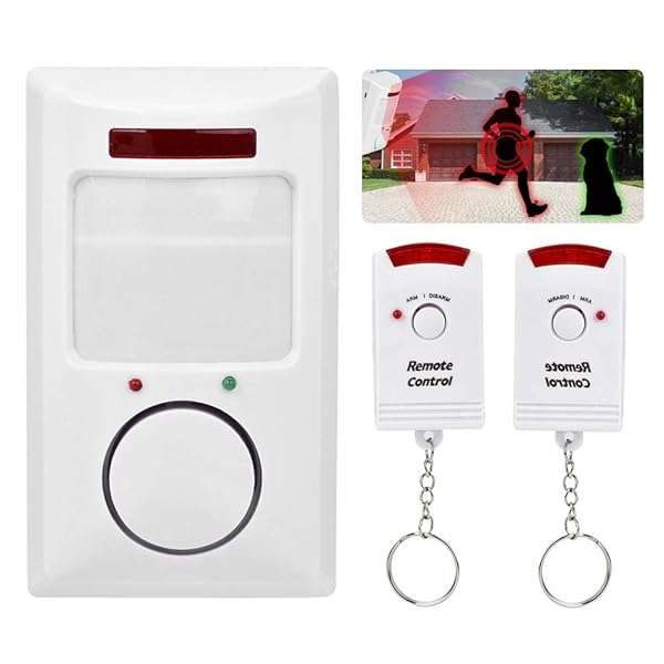 Wendry 105dB Alarm System with 30m Range - Infrared Motion Sensor Wall Alert for Home Security - View 3 of 10