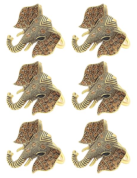 fly way High End Elephant Napkin Rings for Elegant Table Decor Create an Impressive Banquet Experience
