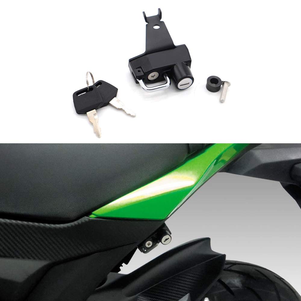 Motorcycle Helmet Lock Anti Theft Security Lock for Z125 Pro 2016 and Newer Black