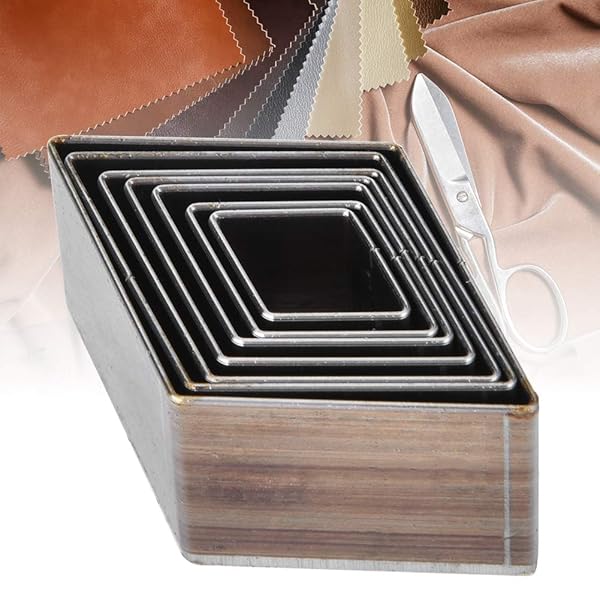 Hztyyier 7pcs Leather Punch Set - 20-50mm Rhombus Hole Cutter for DIY Craft, Bag, Belt & Wallet Making - View 4 of 8