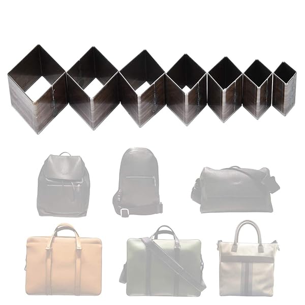 Hztyyier 7pcs Leather Punch Set - 20-50mm Rhombus Hole Cutter for DIY Craft, Bag, Belt & Wallet Making - View 5 of 8