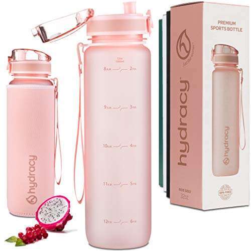 Hydracy Hydracy 32oz Water Bottle with Time Marker & Fruit Infuser - BPA Free, Leak Proof, Perfect for Fitness & Outdoor Activities