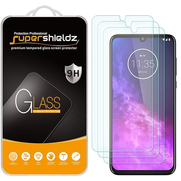 Supershieldz Supershieldz 3 Pack Tempered Glass Screen Protector for Motorola One Zoom Anti Scratch Bubble Free