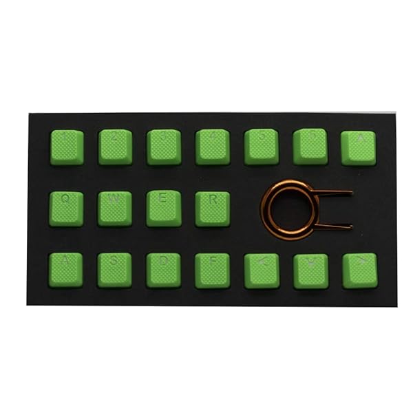 TAI-HAO TaiHao Rubber TPR Gaming Backlit Keycaps Set Neon Green for Cherry MX Mechanical Keyboards Compatible OEM